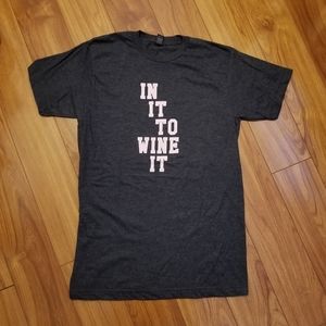In It to Wine It Tee Shirt- Heather Black